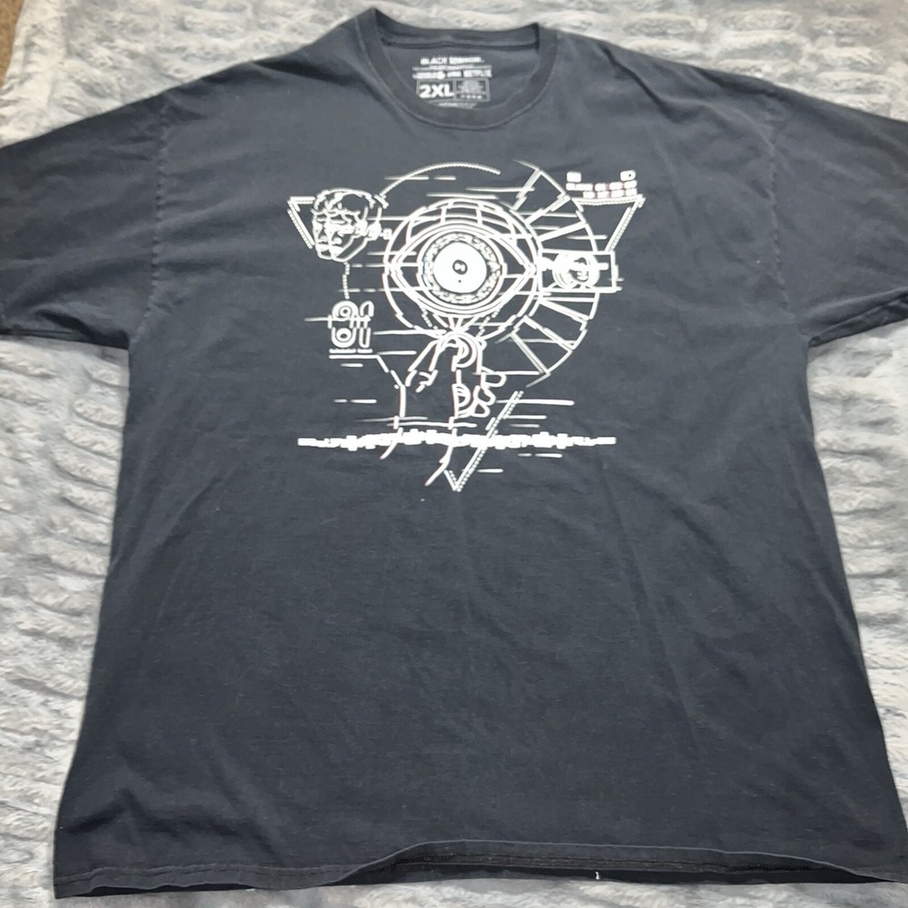 Loot Crate Exclusive Netflix Black Mirror Eye Graphic T-Shirt Men's Size 2XL